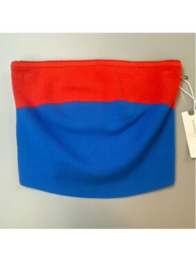 Anthropologie Bandeau XS Red Blue Colorblock Knit Crop Tube Top Primary Pop New